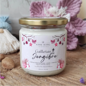 Velas aromáticas aroma galleta de jengibre Kanae Desing