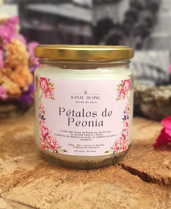 Vela de soja Pétalos de Peonía