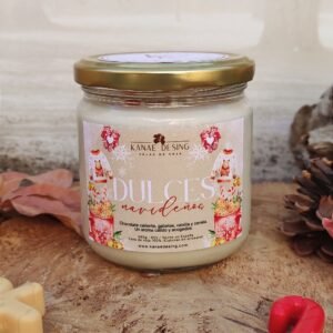 vela aromática artesanal dulces navideños