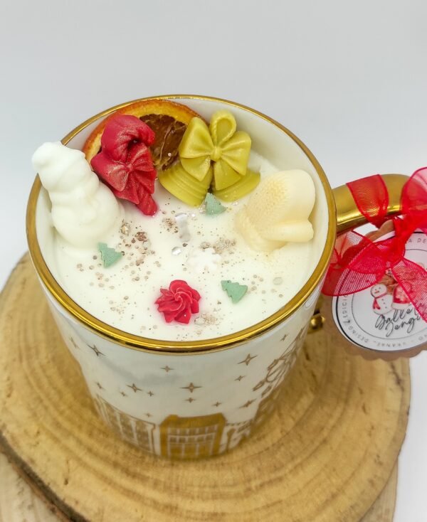vela aromática artesanal con cera cera de soja. aroma a galletas de jengibre