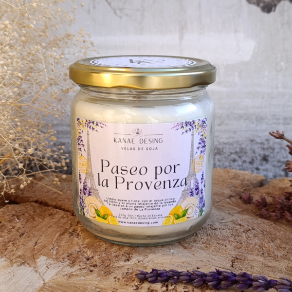 vela aromática lavanda y limón
