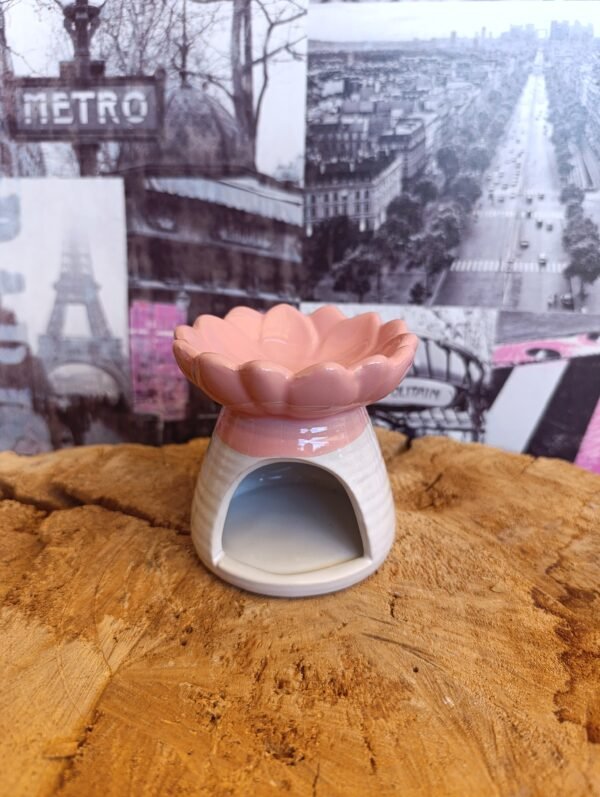 quemador de cera perfumada flor rosa