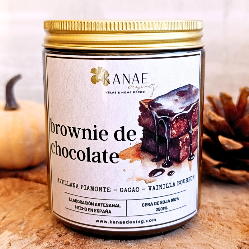 vela aromática brownie de chocolate