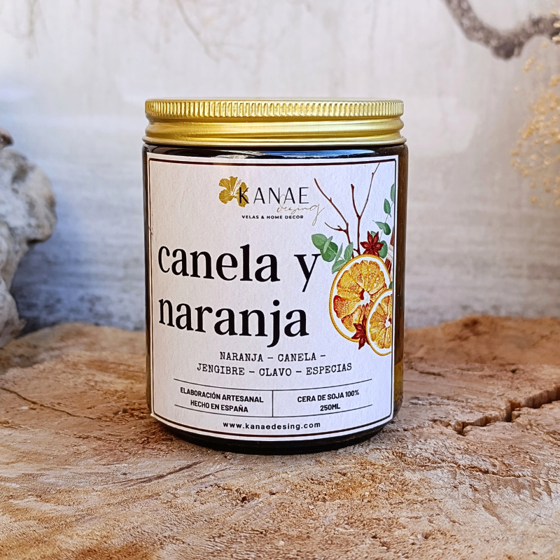 Vela de Canela y Naranja