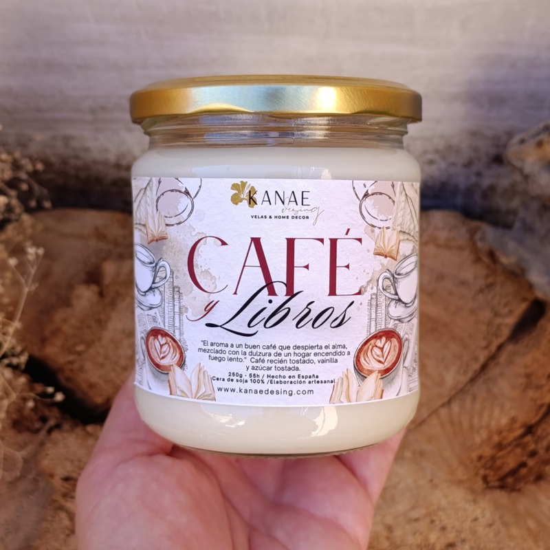 Vela Aromática Café y Libros - Imagen 2