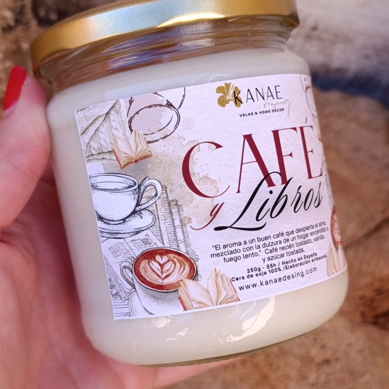 Vela Aromática Café y Libros - Imagen 3